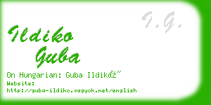 ildiko guba business card